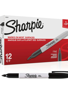 美国三福油性工业记号笔Sharpie30001 37001 32001 32701绘画打点