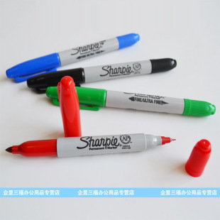 原装美国三福双头包埋盒记号笔套装Sharpie TwinTip Permanent