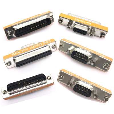 DB25P母/DP9P公转换接头9针串口 并口交叉接点台湾头免焊接带螺丝