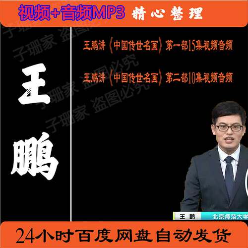 王鹏讲中国传世名画一二部历史资料百家讲坛视频音频mp3
