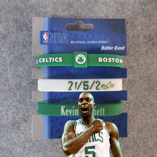 NBA篮球球星加内特签名加厚腕带库里詹姆斯杜兰特韦德麦迪手环