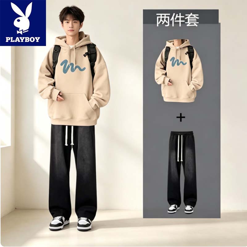 花花公子正品秋冬季套装牛仔裤