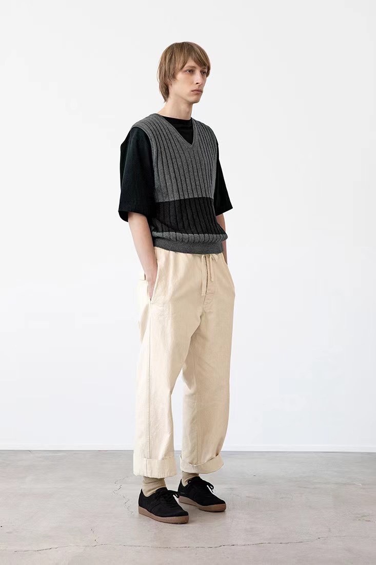 Rosatown｜Margaret Howell MHL  坑条针织 拼色 背心马甲