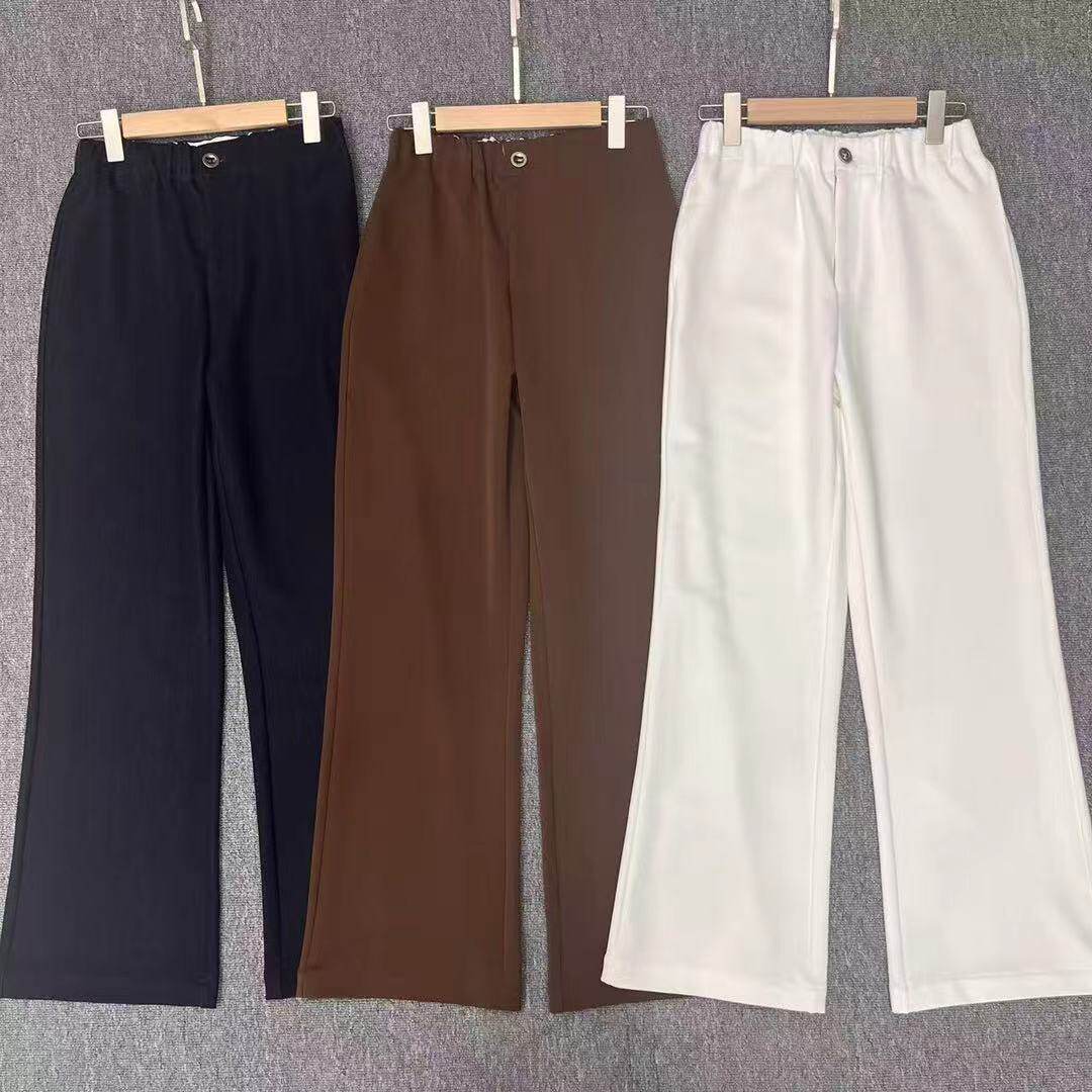 外单 面料 新款 果冻裤 显高 显瘦 直筒