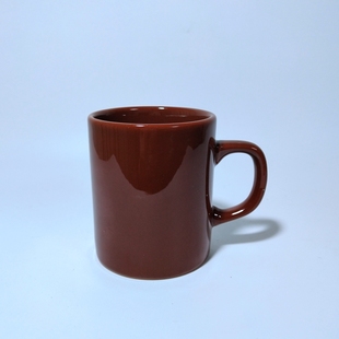 八九十年代出口双面釉陶瓷马克杯个性潮流茶杯牛奶杯300cc蜂蜜色