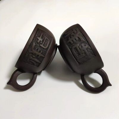 宜兴一厂手工品茗杯紫砂情侣对杯