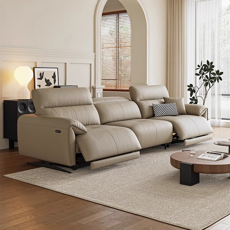 意式轻奢头层牛皮功能沙发头等电动舱可调节躺椅现代简约客厅沙发