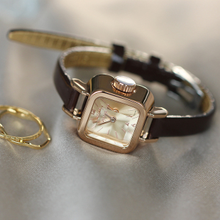 韩国官网聚利时正品 皮带知性OL复古女腕表生日惊喜496 授权