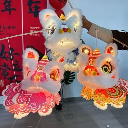 中秋国潮醒狮灯笼DIY材料包