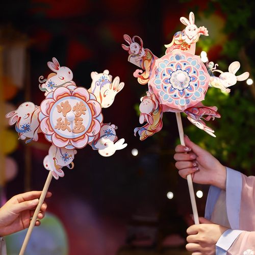 2025新款手持风车花灯兔子灯笼