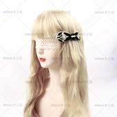 MRNA手工馆独家原创小众华丽发夹重工边夹丝绒头饰哥特多色古典风