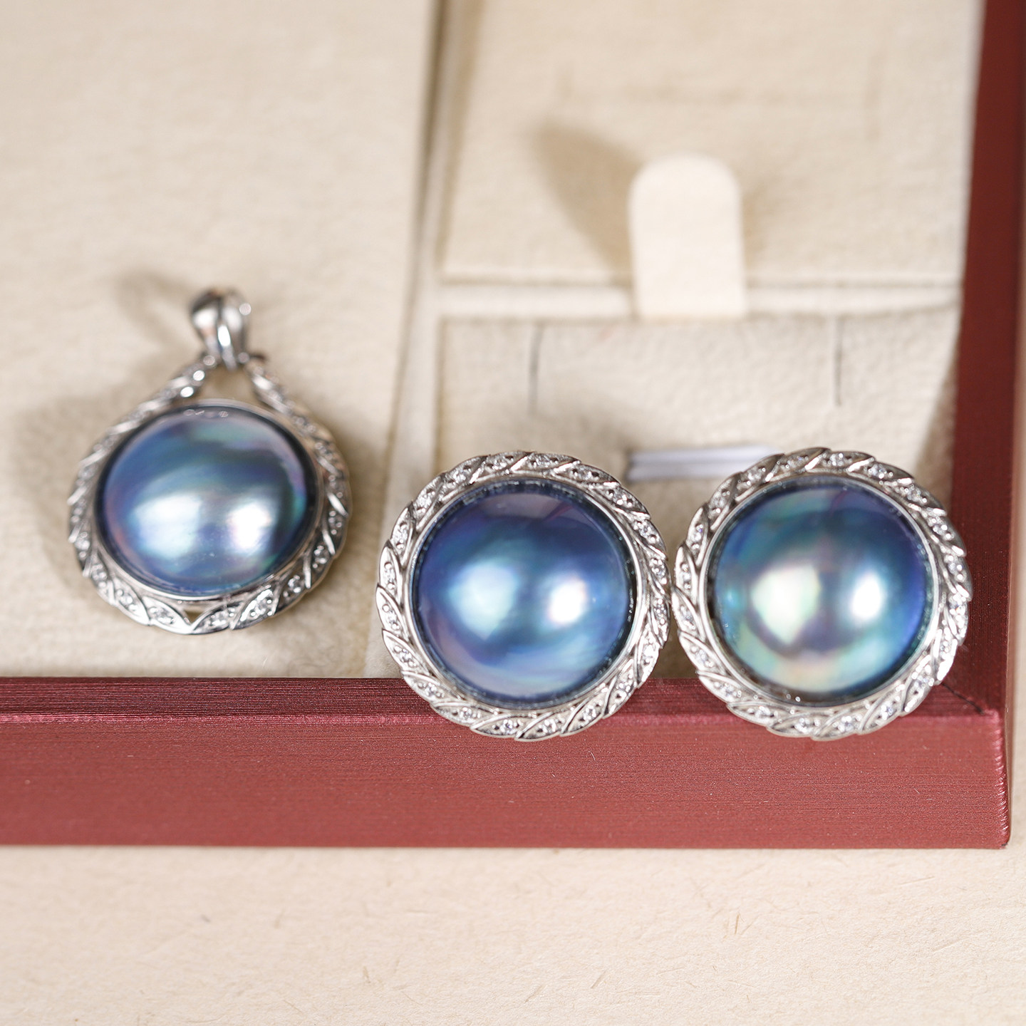 承悦珠宝 超大气蓝色马贝珠耳钉 纯银珍珠耳钉吊坠套装蚊香盘耳夹,珠宝/钻石/翡翠,耳饰,淘宝优惠券,粉丝福利购,淘宝优惠卷