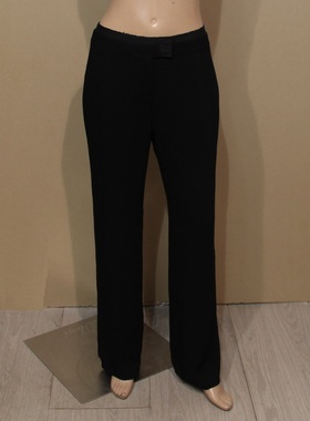 品牌公司样衣时尚女装黑色休闲直筒简约百搭长裤低价销售