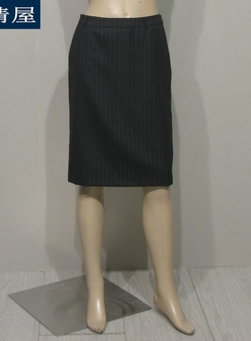 韩国原产安乃安女装 深灰色羊毛半身裙 西装裙 春秋款 专柜正品