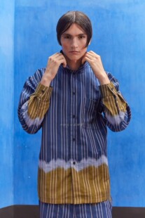 现货 丹麦设计潮牌Henrik Vibskov春夏New Crunch条纹中性衬衣