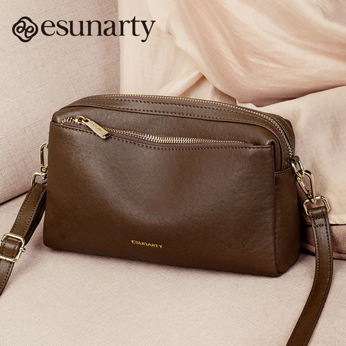 真皮妈妈包包女士2026新款时尚多层手机包单肩斜挎小包母亲节礼物