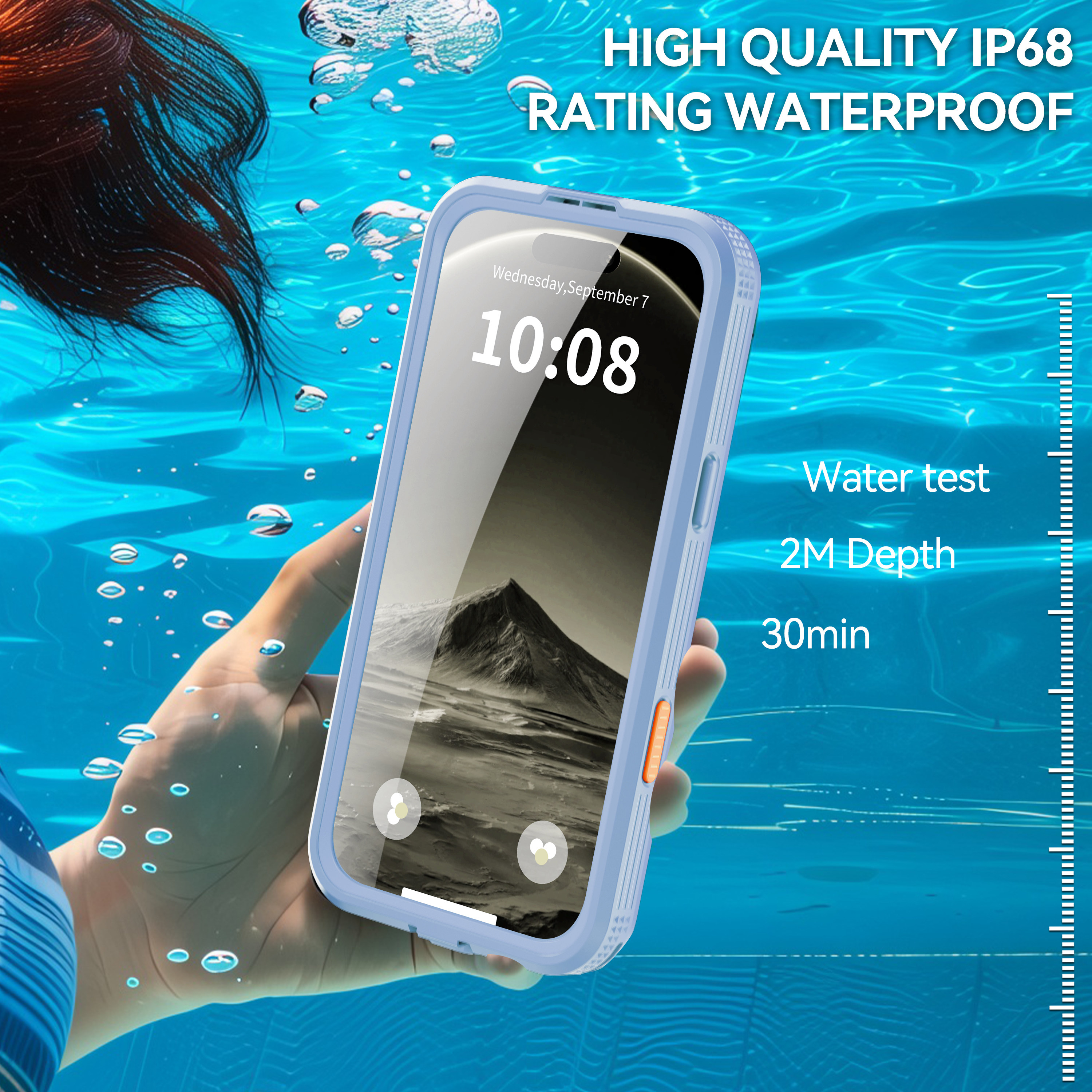 全包封闭防水适用iPhone18 Pro Max手机壳苹果17 pro硅胶全包双面保护三防尘磁吸保护套户外潜水游泳
