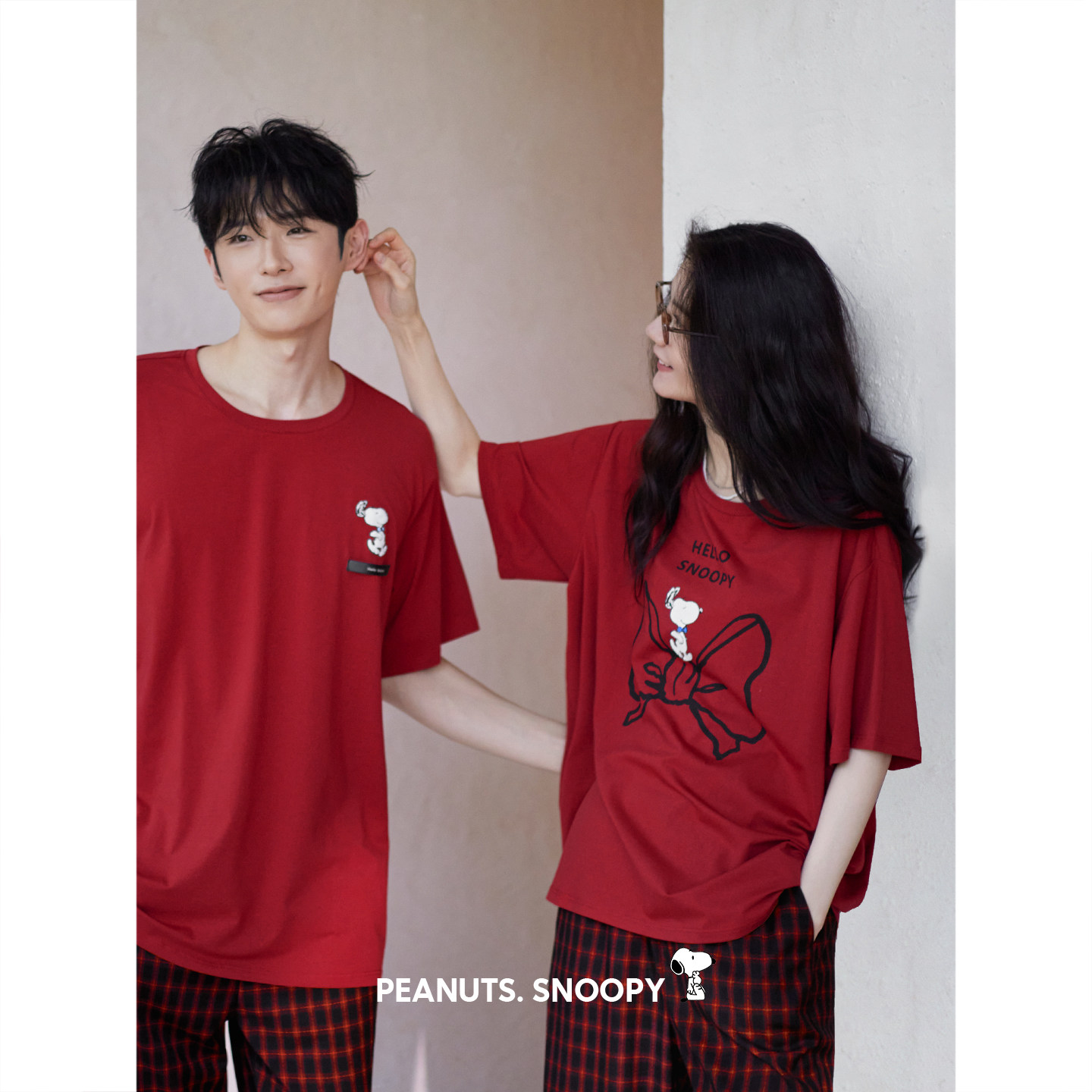 红色新婚结婚情侣睡衣夏季莫代尔棉短袖长裤套装宽松男女士家居服,女士内衣/男士内衣/家居服,睡衣/家居服套装,淘宝优惠券,粉丝福利购,淘宝优惠卷