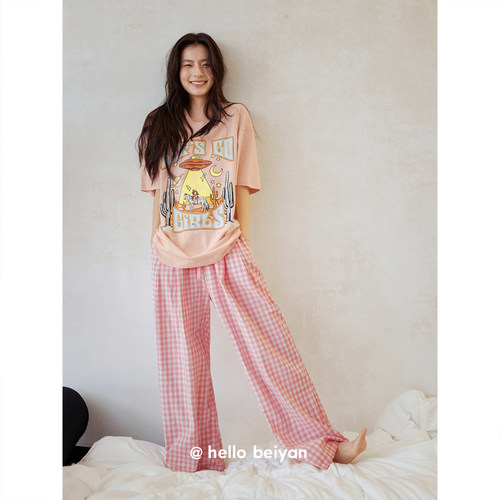 薄款莫代尔棉短袖睡衣女夏家居服