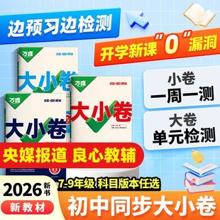 万唯大小卷七八九年级下册上册语文数学英语物理化学生物道法历史地理同步试卷测试卷 万唯大小卷七八下