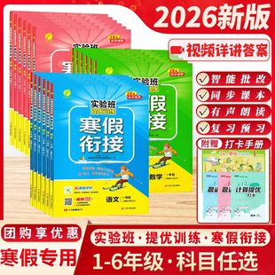 2026春实验班寒假衔接提优训练一二三四五六年级语文数学英语人教苏教北师译林青岛小学练习册题作业复习预习暑假一本通