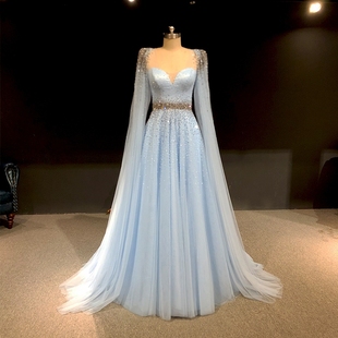 奢华重工优雅长裙民歌独唱演出服舞台歌唱音乐会显瘦艺考生礼服女