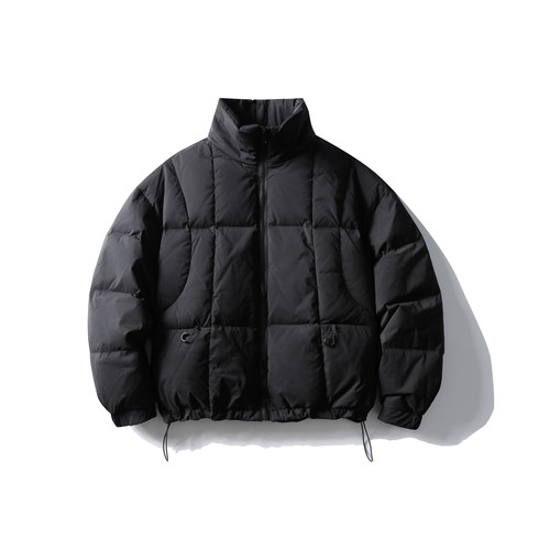 south life冬季保暖日系复古结构立体分割羽绒服白鸭绒棉服外套男