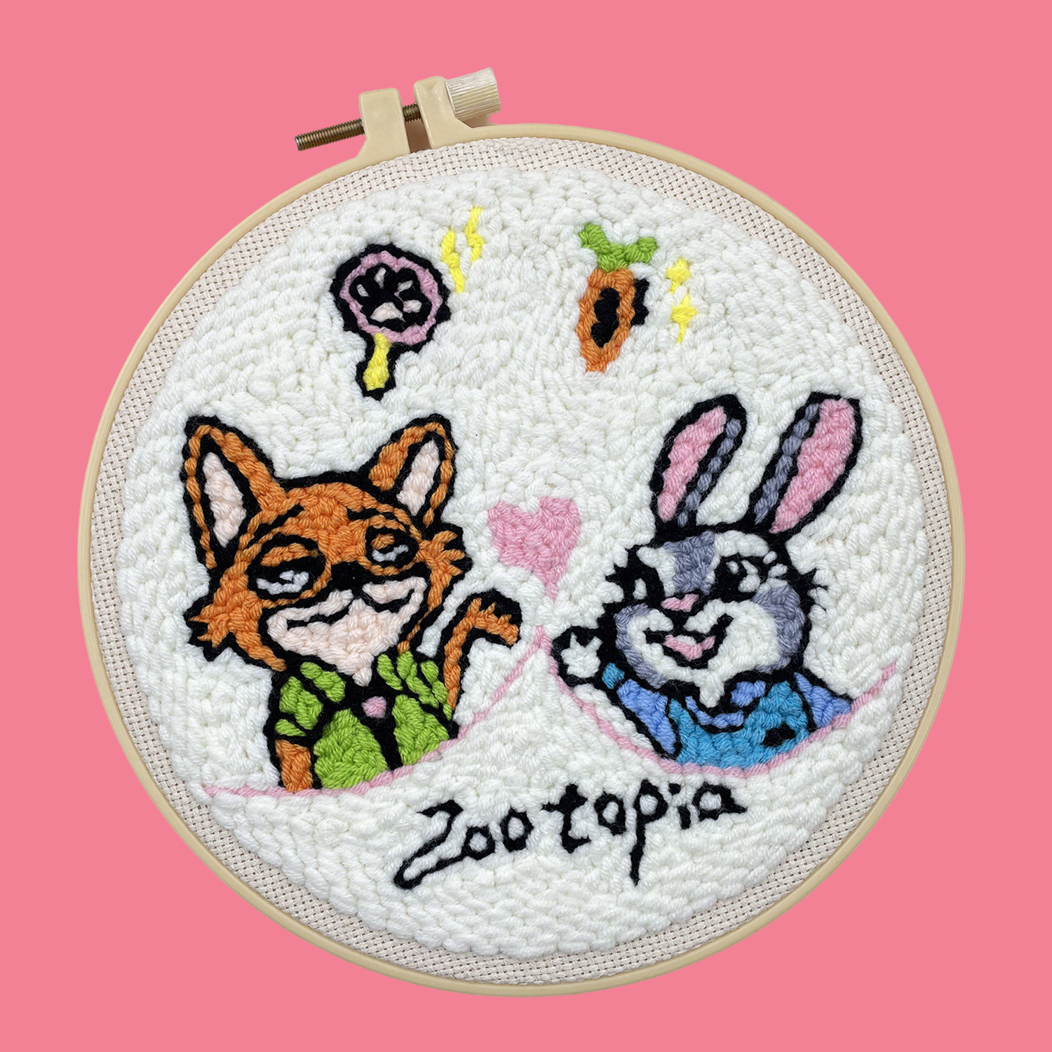 疯狂动物城俄罗斯戳戳绣diy毛线材料包戳绣戳戳欧式手工绣戳戳乐,居家布艺,戳戳绣,淘宝优惠券,粉丝福利购,淘宝优惠卷