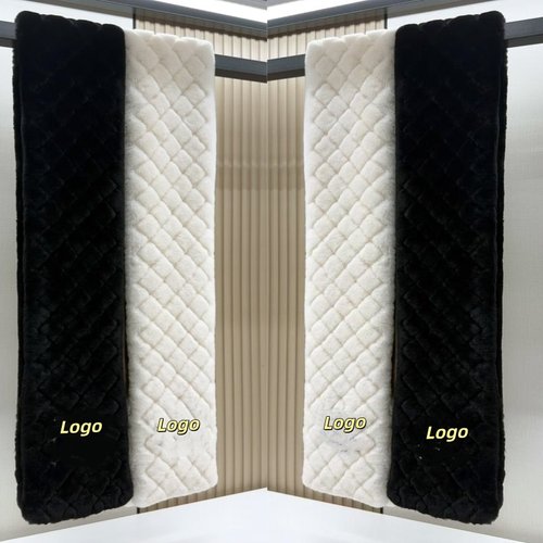 新款真羊毛菱格刺绣围巾