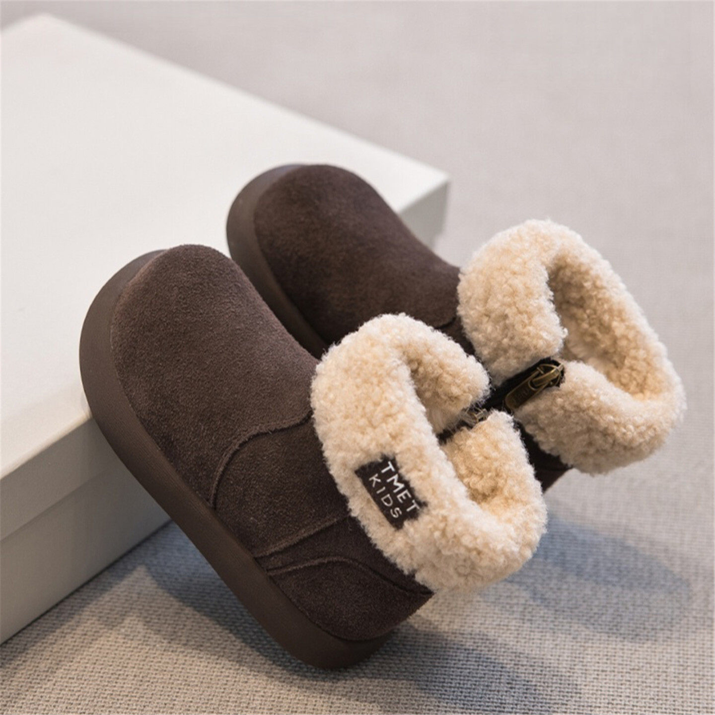 真皮软底女童雪地靴2025年冬季新款大棉短靴女宝洋气加绒保暖棉鞋,童鞋/婴儿鞋/亲子鞋,雪地靴,淘宝优惠券,粉丝福利购,淘宝优惠卷