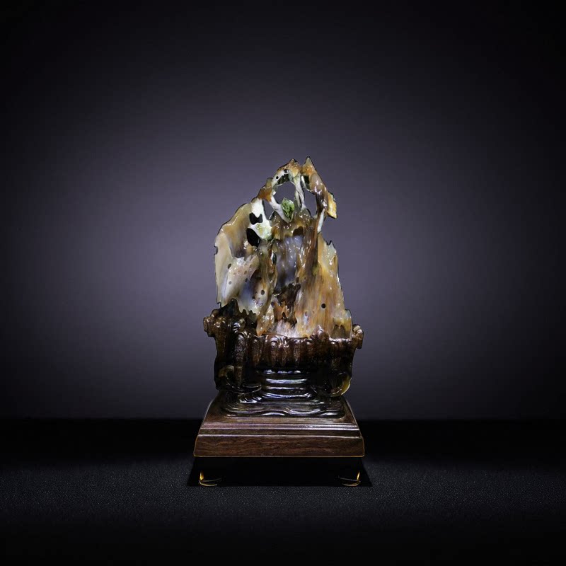 天然树化玉原石摆件德佰老冰种料树化石厅堂大摆件硅化木玉石摆件