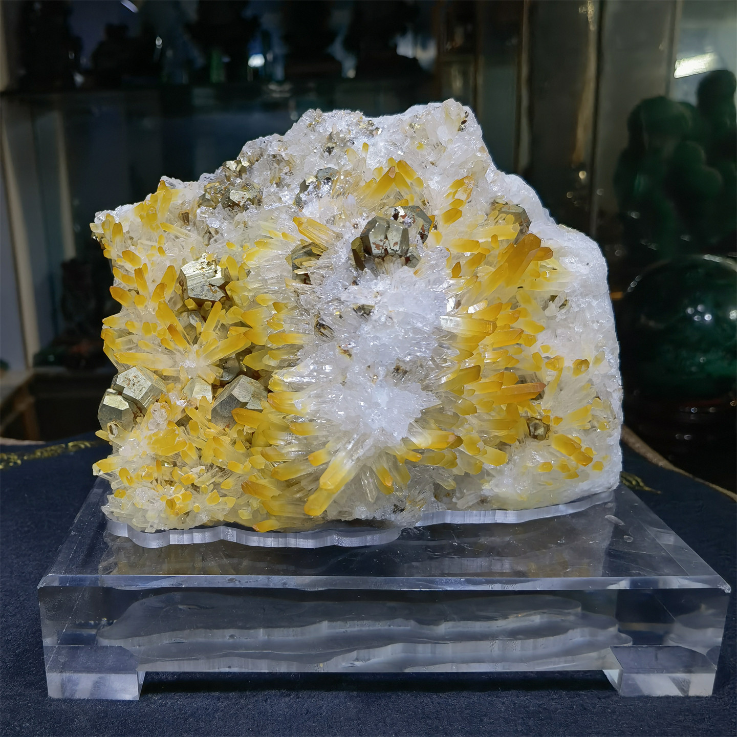 天然黄铁矿水晶缅甸芒果水晶矿物晶体教学科普水晶标本奇石观赏