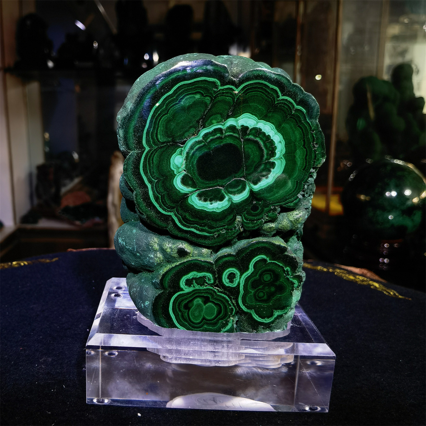 纯天然孔雀石原石摆件观赏奇石客厅玄关装饰收藏矿石教学研究标本