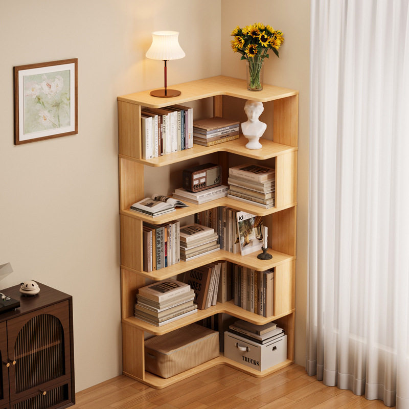 实木转角书架落地置物架家用书房客厅角柜收纳架卧室整理简易书柜,住宅家具,书架,淘宝优惠券,粉丝福利购,淘宝优惠卷