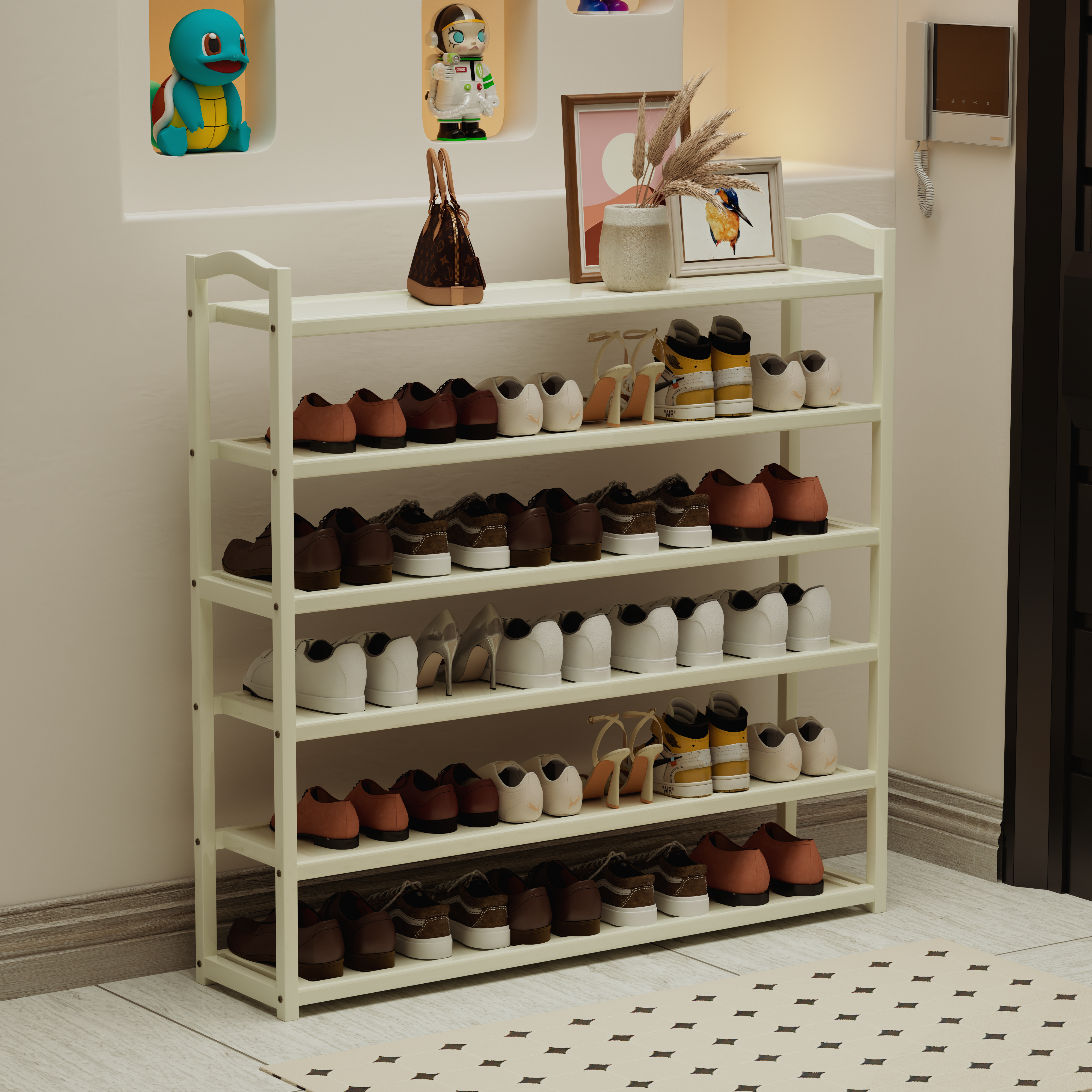 简易鞋架家用室内好看多层门口分隔层宿舍收纳奶油风鞋柜2025新款,住宅家具,鞋架,淘宝优惠券,粉丝福利购,淘宝优惠卷