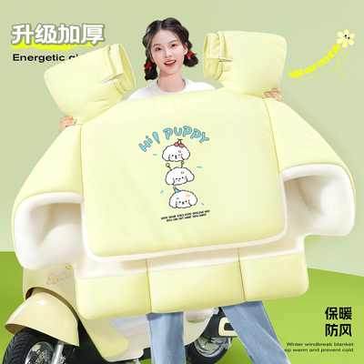 备美新款电动车挡风被冬季加绒