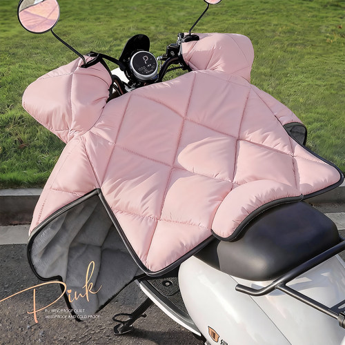 备美PU小羊皮保暖电动车挡风被