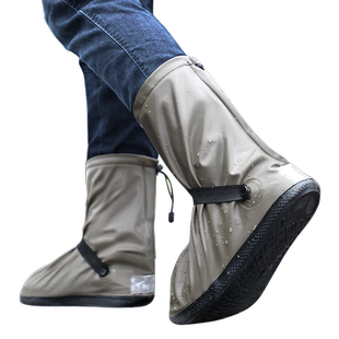 防水鞋套男备美外穿防雨鞋套防水加厚防滑脚套女耐磨雨天防雨靴套