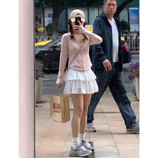 显瘦瑜伽服百搭上衣外套 粉色冰丝防晒衣女款 夏季 2025新款 修身