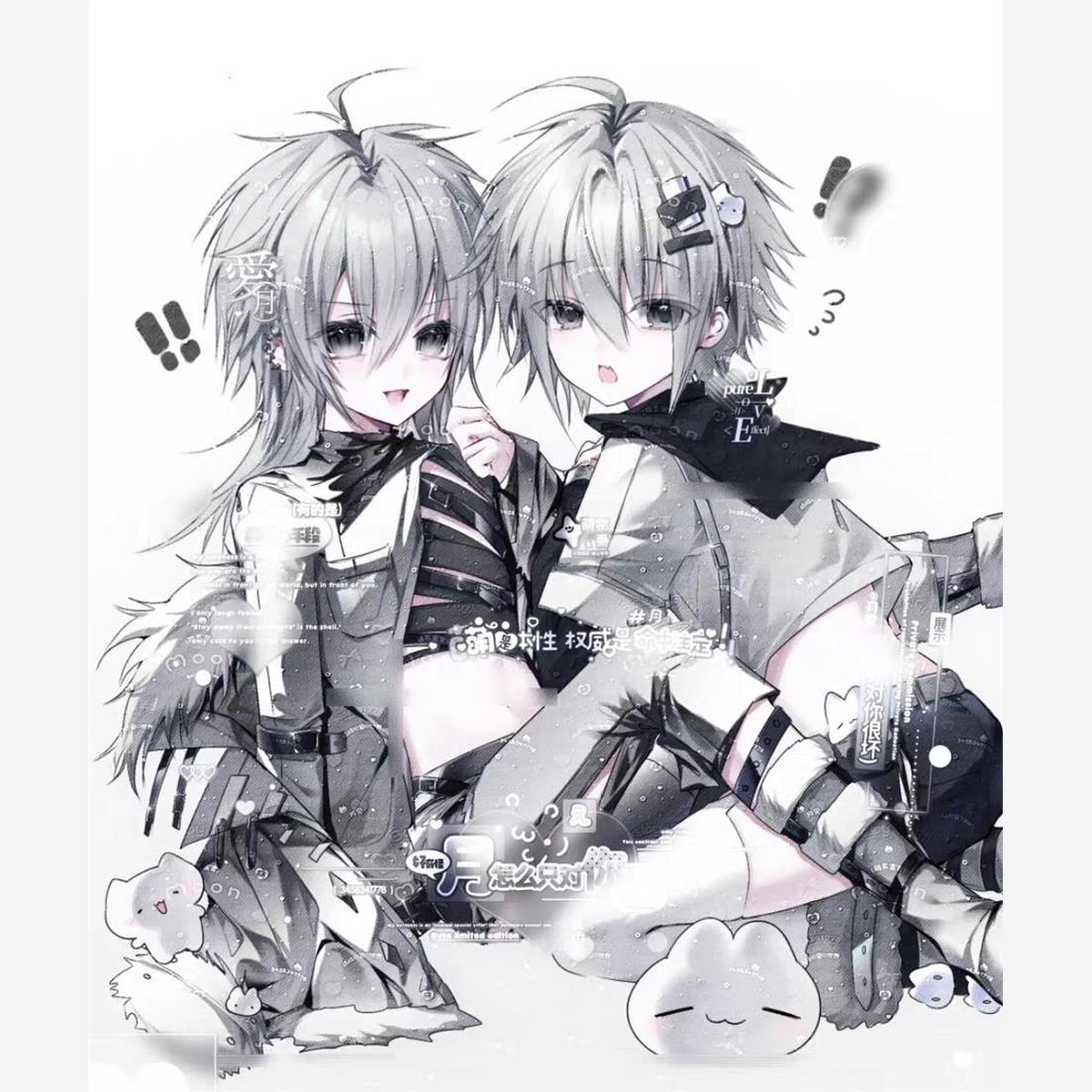 3张+psd 回忆×彦直购 双男生插画头像壁纸扭蛋原创圈高清无水印