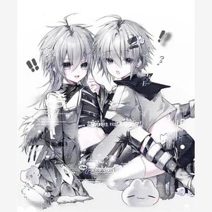 双男生插画头像壁纸扭蛋原创圈高清无水印 回忆×彦直购 3张 psd