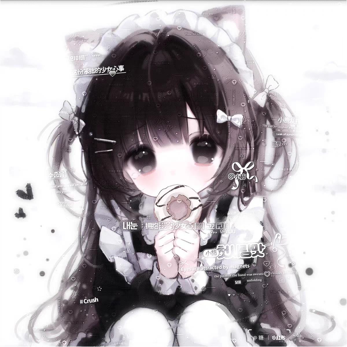 打包60张 无限循环扭蛋摸鱼机 女生动漫头像原创圈直购高清无水印