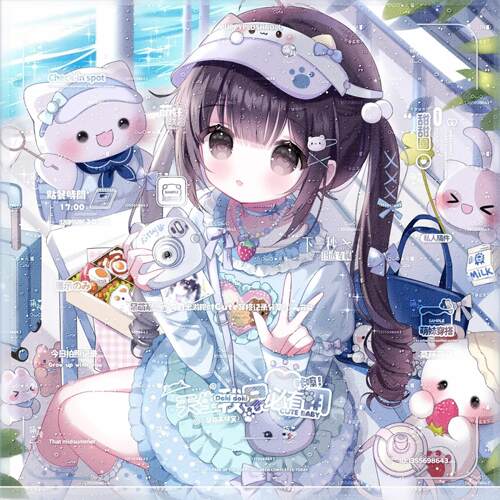 20张 下一秒扭蛋23期 卡通女生动漫插画头像原创圈直购高清无水印