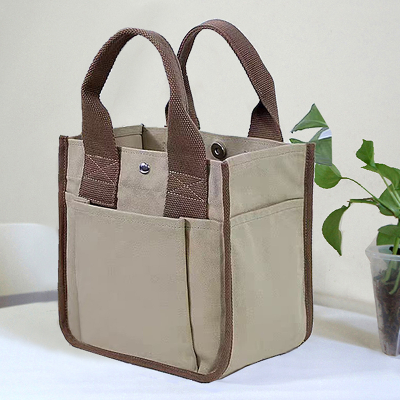 2026新款帆布手提包上班外出杂物袋女手提饭盒袋便当包妈咪收纳袋