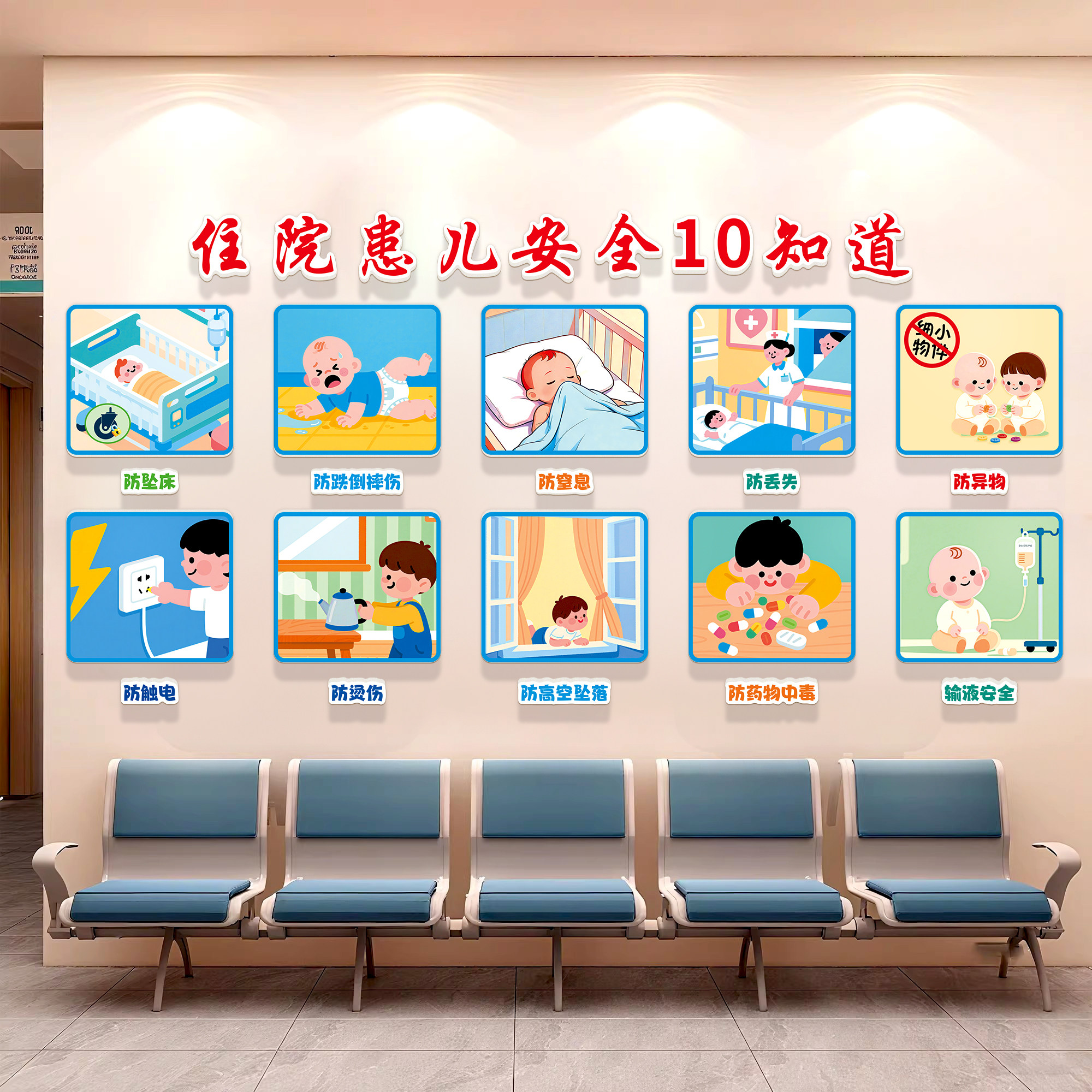 医院文化墙健康宣教栏科室走廊文化墙装饰画防跌倒安全提示贴纸qt,家居饰品,软装墙贴,淘宝优惠券,粉丝福利购,淘宝优惠卷