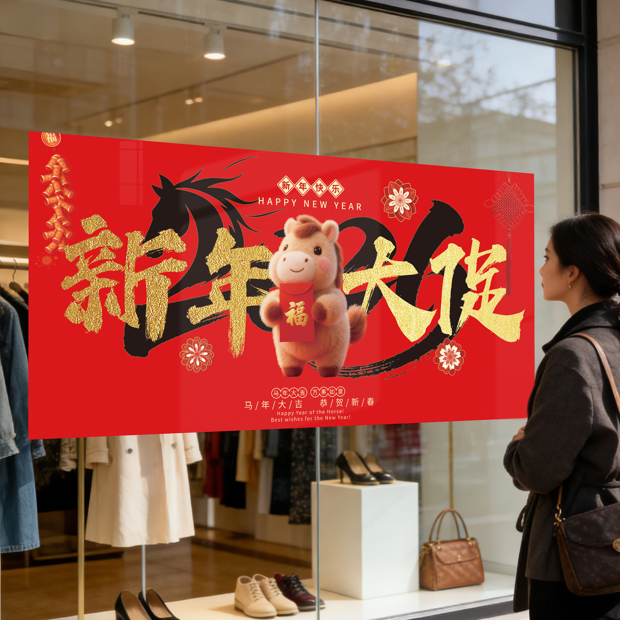 2026新年大促海报服装店铺橱窗年末全场清仓大甩卖广告纸活动图hb,个性定制/设计服务/DIY,写真/海报印制,淘宝优惠券,粉丝福利购,淘宝优惠卷