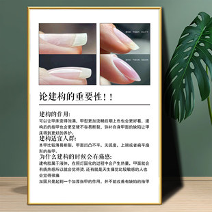 美甲建构海报展示美睫店挂画广告图片美容院美甲店墙面装 饰贴画qt