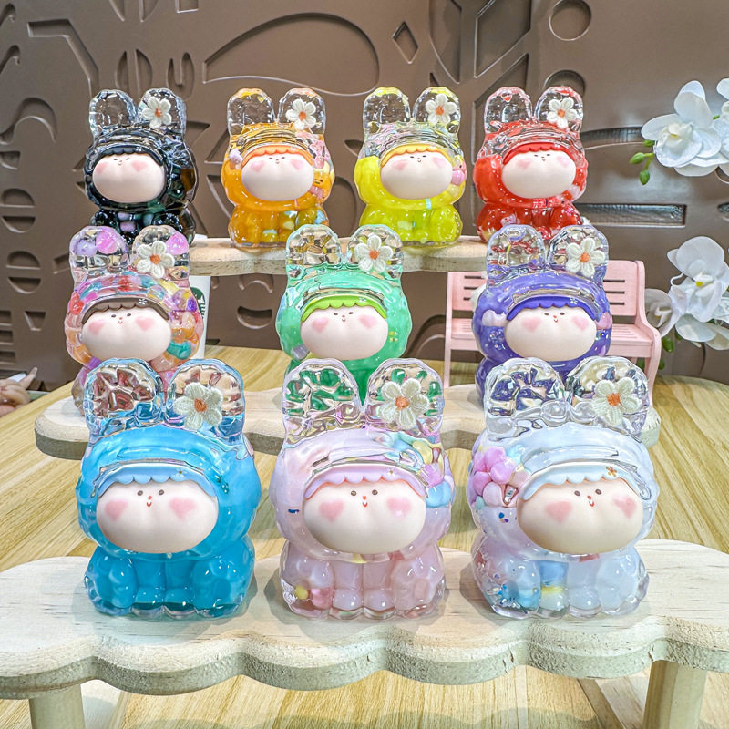 【法师专供】抖音爆款m豆小花莉莉丝入油奶豆流沙diy饰品潮玩摆件