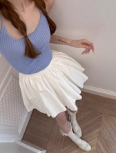 avenement/气质蓬蓬裙/芭蕾风高腰显瘦半身裙女a字伞裙百褶短裙