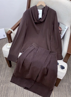 RR定制 Rewear Collect 11 荡领打褶衬衫/半裙套装14034